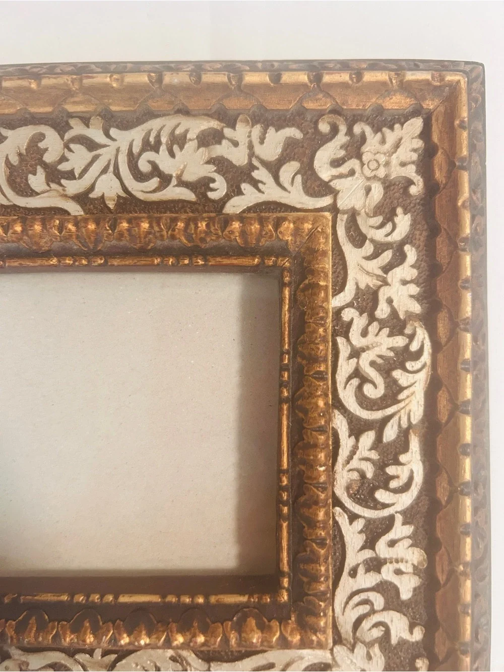 French  Gold White heavy Picture Frame - country Classic  Home Accents
